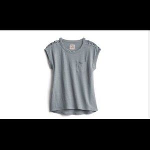 NWT chaser noreena tee with cutout detail L